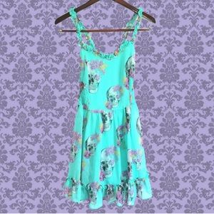 ROYAL BONES aqua skull dress